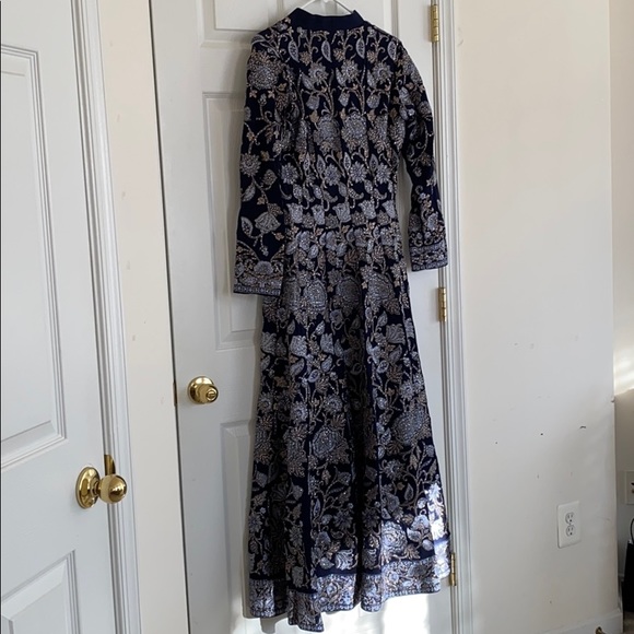 Heavy embroidered gown. Navy blue. Brand new. - Picture 6 of 14